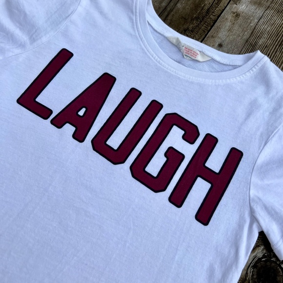 Kid's LAUGH Tee Front & Back - Boy or Girl Sz 6 - 8 Unisex Funny T Shirt - Picture 3 of 5